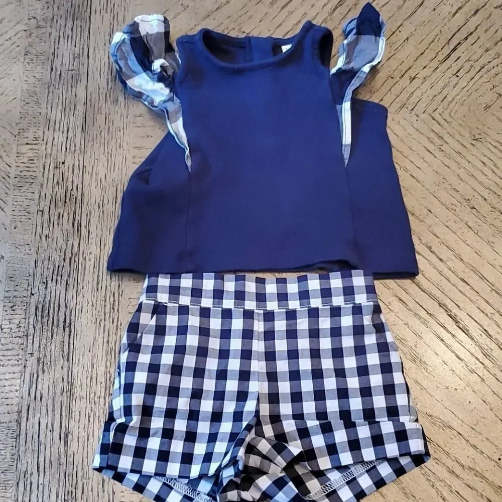 3-6 month girls Janie & Jack shirt and shorts set